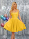 A-Line Spaghetti Straps Sleeveless Short Dresses with Appliques