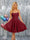 A-Line Spaghetti Straps Sleeveless Short Dresses with Appliques