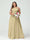 A-Line/Princess Criss Cross Sleeveless Chiffon Plus Size Bridesmaid Dresses with Sash