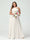 A-Line/Princess Criss Cross Sleeveless Chiffon Plus Size Bridesmaid Dresses with Sash
