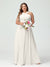 A-Line/Princess Criss Cross Sleeveless Chiffon Plus Size Bridesmaid Dresses with Sash