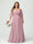 A-Line/Princess Spaghetti Straps Half Sleeves Chiffon Plus Size Bridesmaid Dresses with Pockets