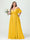 A-Line/Princess Spaghetti Straps Half Sleeves Chiffon Plus Size Bridesmaid Dresses with Pockets