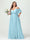 A-Line/Princess Spaghetti Straps Half Sleeves Chiffon Plus Size Bridesmaid Dresses with Pockets