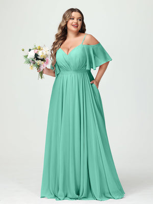 plus size bridesmaid dresses with pockets One-Shoulder Sequins Plus Size Bridesmaid Dress with Pockets