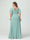 A-Line/Princess V-Neck Half Sleeves Chiffon Ruffles Plus Size Bridesmaid Dresses with Split Side