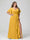A-Line/Princess V-Neck Half Sleeves Chiffon Ruffles Plus Size Bridesmaid Dresses with Split Side