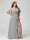 A-Line/Princess V-Neck Half Sleeves Chiffon Ruffles Plus Size Bridesmaid Dresses with Split Side