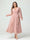 A-Line/Princess V-Neck Long Sleeves Chiffon Tea-Length Ruffles Plus Size Bridesmaid Dresses with Pockets