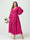 A-Line/Princess V-Neck Long Sleeves Chiffon Tea-Length Ruffles Plus Size Bridesmaid Dresses with Pockets