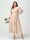 A-Line/Princess V-Neck Long Sleeves Chiffon Tea-Length Ruffles Plus Size Bridesmaid Dresses with Pockets