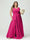 A-Line/Princess V-Neck Sleeveless Chiffon Ruffles Plus Size Bridesmaid Dresses with Pockets