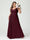 A-Line/Princess Spaghetti Straps Sleeveless Chiffon Split Side Plus Size Bridesmaid Dresses with Pockets