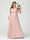 A-Line/Princess Spaghetti Straps Sleeveless Chiffon Split Side Plus Size Bridesmaid Dresses with Pockets