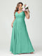 A-Line/Princess Spaghetti Straps Sleeveless Chiffon Split Side Plus Size Bridesmaid Dresses with Pockets