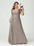 A-Line/Princess Spaghetti Straps Sleeveless Chiffon Split Side Plus Size Bridesmaid Dresses with Pockets