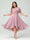A-Line/Princess V-Neck Short Sleeves Chiffon Ruffles High-Low Plus Size Bridesmaid Dresses with Pockets