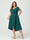 A-Line/Princess V-Neck Short Sleeves Chiffon Ruffles High-Low Plus Size Bridesmaid Dresses with Pockets