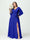 A-Line/Princess V-Neck Long Sleeves Chiffon Split Side Plus Size Bridesmaid Dresses With Pockets Belt