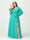 A-Line/Princess V-Neck Long Sleeves Chiffon Split Side Plus Size Bridesmaid Dresses With Pockets Belt