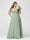A-Line/Princess V-Neck Short Sleeves Chiffon Split Side Plus Size Bridesmaid Dresses with Pockets