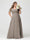 A-Line/Princess V-Neck Short Sleeves Chiffon Split Side Plus Size Bridesmaid Dresses with Pockets