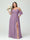 A-Line/Princess Spaghetti Straps Short Sleeves Chiffon Ruched Split Side Plus Size Bridesmaid Dresses with Pockets