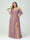 A-Line/Princess Spaghetti Straps Short Sleeves Chiffon Ruched Split Side Plus Size Bridesmaid Dresses with Pockets