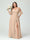 A-Line/Princess Spaghetti Straps Short Sleeves Chiffon Ruched Split Side Plus Size Bridesmaid Dresses with Pockets