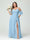 A-Line/Princess Spaghetti Straps Short Sleeves Chiffon Ruched Split Side Plus Size Bridesmaid Dresses with Pockets
