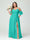 A-Line/Princess Spaghetti Straps Short Sleeves Chiffon Ruched Split Side Plus Size Bridesmaid Dresses with Pockets