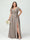 A-Line/Princess V-Neck Short Sleeves Chiffon Ruffles Plus Size Bridesmaid Dresses With Pockets