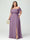 A-Line/Princess Off-the-Shoulder Short Sleeves Chiffon Split Side Plus Size Bridesmaid Dresses with Pockets