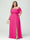 A-Line/Princess Off-the-Shoulder Short Sleeves Chiffon Split Side Plus Size Bridesmaid Dresses with Pockets