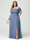 A-Line/Princess Off-the-Shoulder Short Sleeves Chiffon Split Side Plus Size Bridesmaid Dresses with Pockets