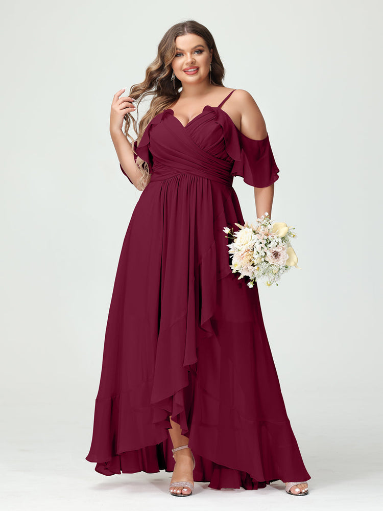 A-Line/Princess Spaghetti Straps Junior Bridesmaid Dresses with Pockets & Sash