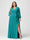 A-Line/Princess V-Neck Long Sleeves Chiffon Plus Size Bridesmaid Dresses with Pockets