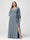 A-Line/Princess V-Neck Long Sleeves Chiffon Plus Size Bridesmaid Dresses with Pockets