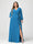 A-Line/Princess V-Neck Long Sleeves Chiffon Plus Size Bridesmaid Dresses with Pockets