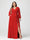 A-Line/Princess V-Neck Long Sleeves Chiffon Plus Size Bridesmaid Dresses with Pockets