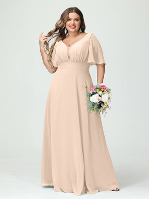 champagne plus size bridesmaid dresses Neutral Champagne Bridesmaid Dress Matte Satin Size Medium
