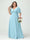 A-Line/Princess V-Neck Half Sleeves Chiffon Plus Size Bridesmaid Dresses with Pockets