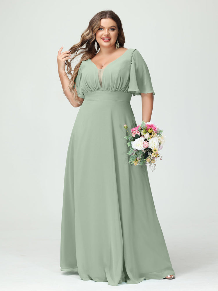 Olive green plus size bridesmaid dresses hotsell