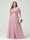 A-Line/Princess V-Neck Short Sleeves Chiffon Plus Size Bridesmaid Dresses with Pockets