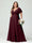 A-Line/Princess V-Neck Short Sleeves Chiffon Plus Size Bridesmaid Dresses with Pockets