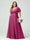 A-Line/Princess V-Neck Short Sleeves Chiffon Plus Size Bridesmaid Dresses with Pockets