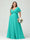 A-Line/Princess V-Neck Short Sleeves Chiffon Plus Size Bridesmaid Dresses with Pockets