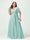 A-Line/Princess V-Neck Short Sleeves Chiffon Split Side Plus Size Bridesmaid Dresses with Pockets Belt