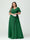A-Line/Princess V-Neck Short Sleeves Chiffon Split Side Plus Size Bridesmaid Dresses with Pockets Belt