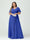 A-Line/Princess V-Neck Short Sleeves Chiffon Split Side Plus Size Bridesmaid Dresses with Pockets Belt